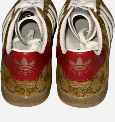 Gucci adidas Gazelle Monogram Weave US 10
