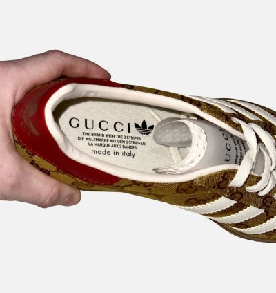 Gucci adidas Gazelle Monogram Weave US 10
