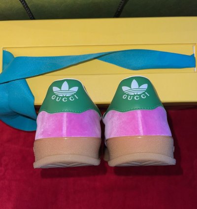 Gucci Adidas Gazelle Pink Low Suede Sneakers