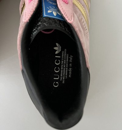 Gucci Adidas Gazelle Pink Velvet Sneakers