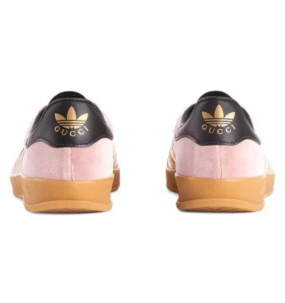 Gucci Adidas Gazelle Pink Velvet Sneakers