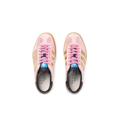 Gucci Adidas Gazelle Pink Velvet Sneakers
