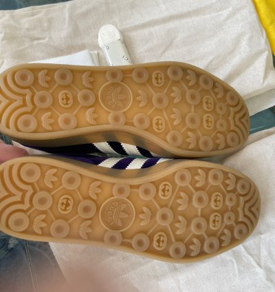 Gucci Adidas gazelle purple velvet