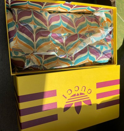 Gucci Adidas gazelle purple velvet