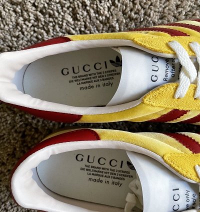GUCCI ADIDAS GAZELLE YELLOW