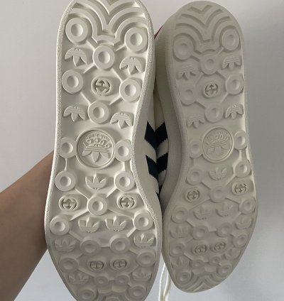 Gucci Adidas Leather Gazelle Cream 10 5US