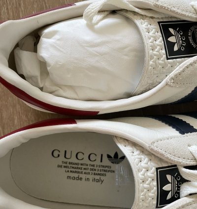 Gucci Adidas Leather Gazelle Cream 10 5US