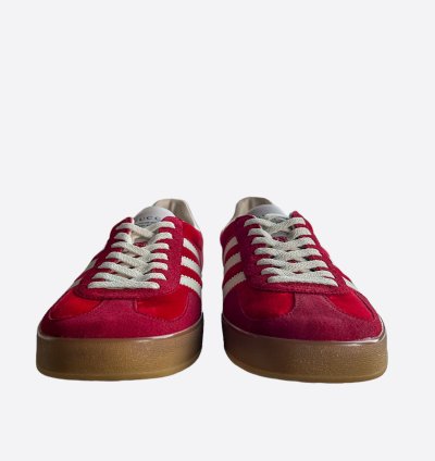 Gucci Adidas Red White Gazelle Sneakers