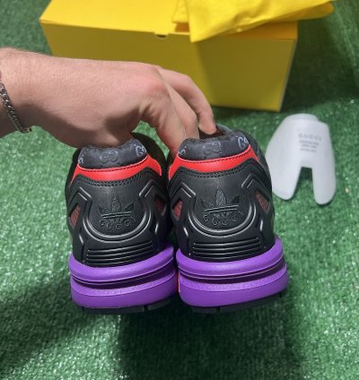 GUCCI ADIDAS ZX 8000 TORSION BLACK GG MONOGRAM Size 8