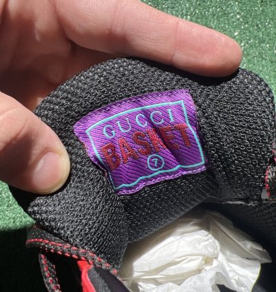 Gucci Basket Black Red Size 7
