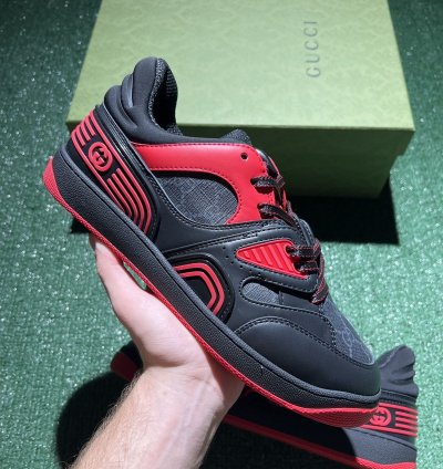 Gucci Basket Black Red Size 7