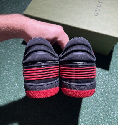Gucci Basket Black Red Size 7