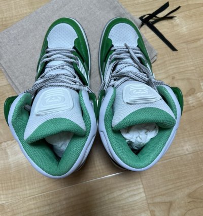 Gucci Basket High Black White Green 661301-2SH90-3760