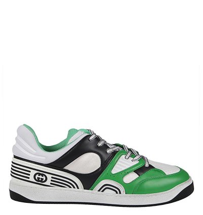 Gucci Basket Low-Top Sneakers White Green Black