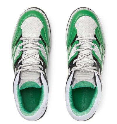 Gucci Basket Low-Top Sneakers White Green Black