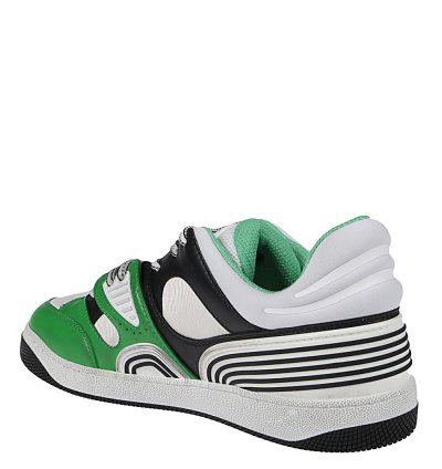 Gucci Basket Low-Top Sneakers White Green Black