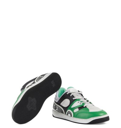 Gucci Basket Low-Top Sneakers White Green Black
