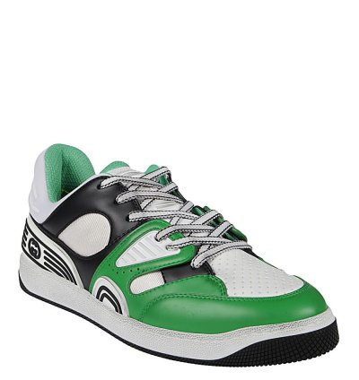 Gucci Basket Low-Top Sneakers White Green Black