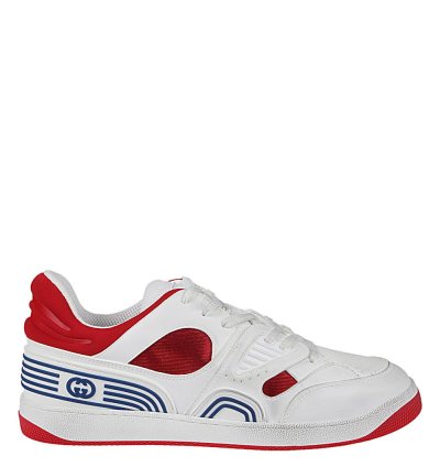 Gucci Basket Low-Top Sneakers White Red