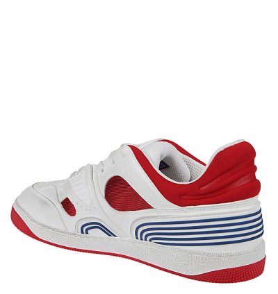 Gucci Basket Low-Top Sneakers White Red