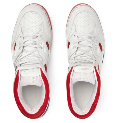 Gucci Basket Low-Top Sneakers White Red