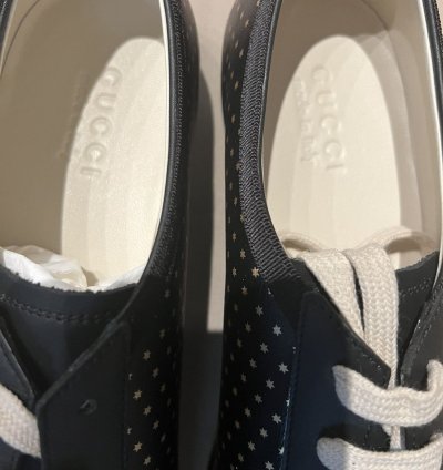 Gucci black gold star sneaker