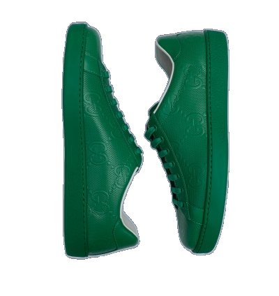Gucci BNIB Green GG Ace Low-Top Sneaker