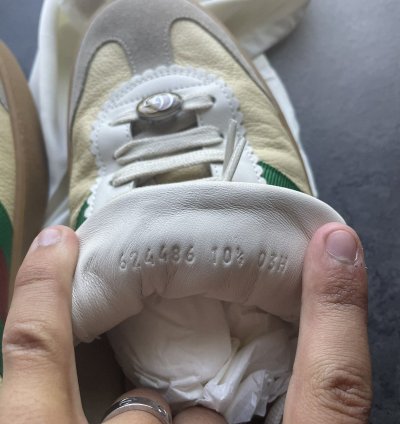 Gucci calfskin suede sweet web sneakers
