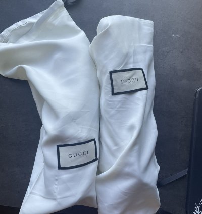 Gucci calfskin suede sweet web sneakers