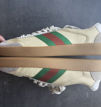 Gucci calfskin suede sweet web sneakers