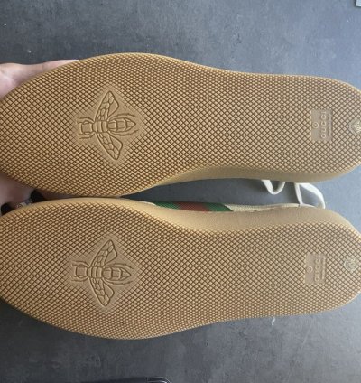 Gucci calfskin suede sweet web sneakers