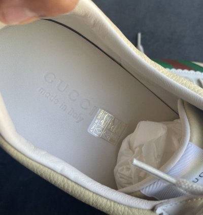 Gucci calfskin suede sweet web sneakers