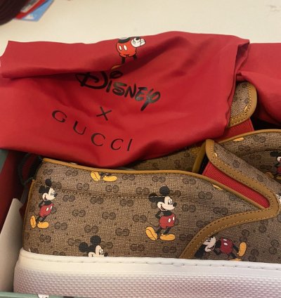 Gucci Disney GG Monogram Mickey Mouse Slip-Ons