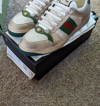 Gucci distressed screener sneaker