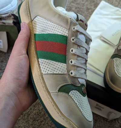 Gucci distressed screener sneaker