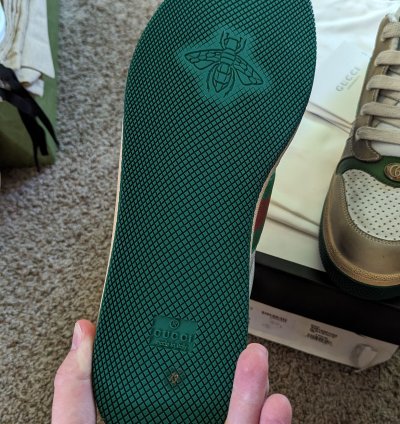 Gucci distressed screener sneaker
