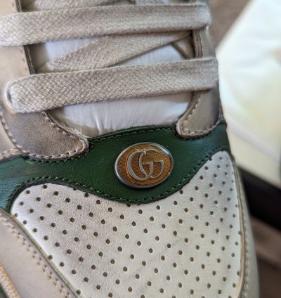 Gucci distressed screener sneaker