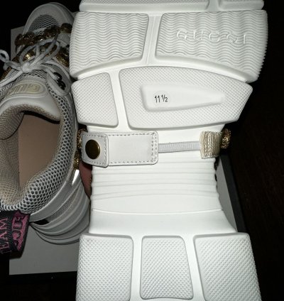 Gucci Flashtrek Crystal and Leather Sneaker