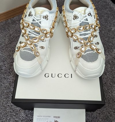 Gucci flashtrek crystal sneakers boots