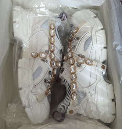 Gucci flashtrek crystal sneakers boots