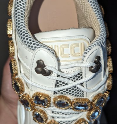 Gucci flashtrek crystal sneakers boots