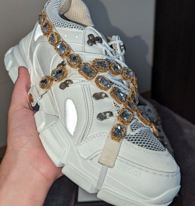 Gucci flashtrek crystal sneakers boots