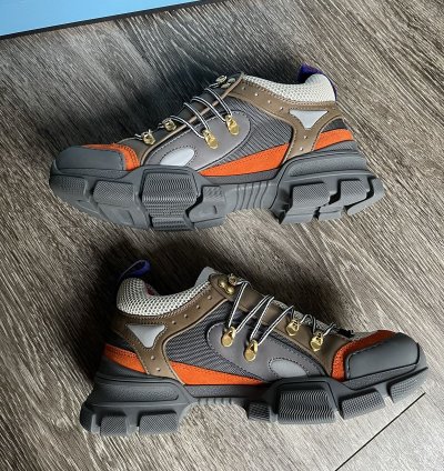 Gucci Flashtrek Grey Orange Sneaker Boot