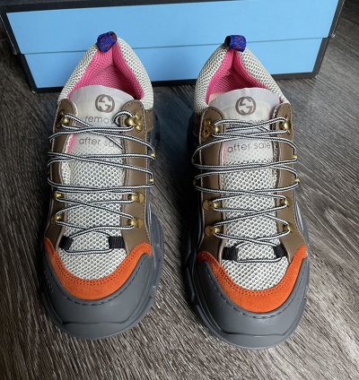 Gucci Flashtrek Grey Orange Sneaker Boot