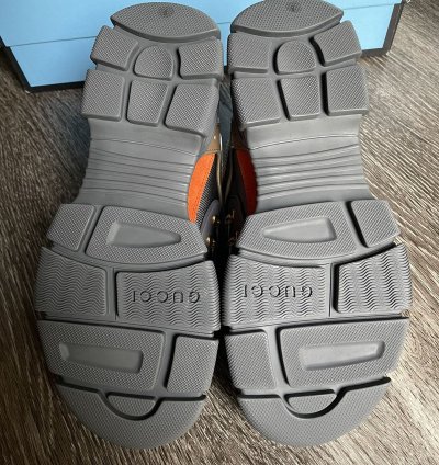 Gucci Flashtrek Grey Orange Sneaker Boot