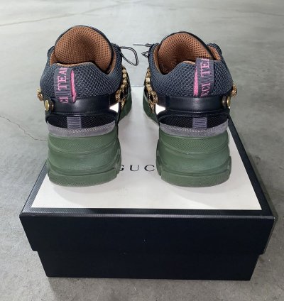 Gucci Flashtrek Leather Sneaker with Crystals