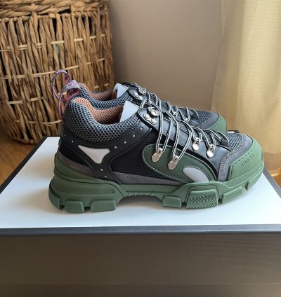 Gucci Flashtrek Low Sega Green Sneakers