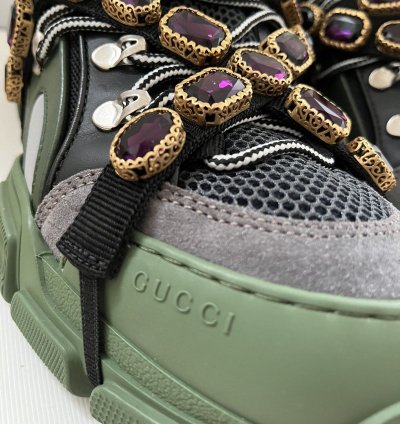 Gucci Flashtrek SEGA Green Removable Crystal