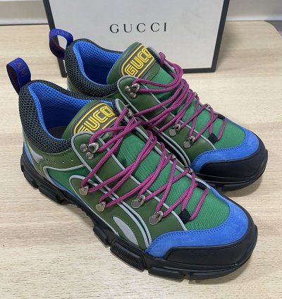 Gucci Flashtrek Sneakers Green Blue