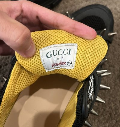 Gucci Flashtrek Spike Embellished Lace-Up Sneakers